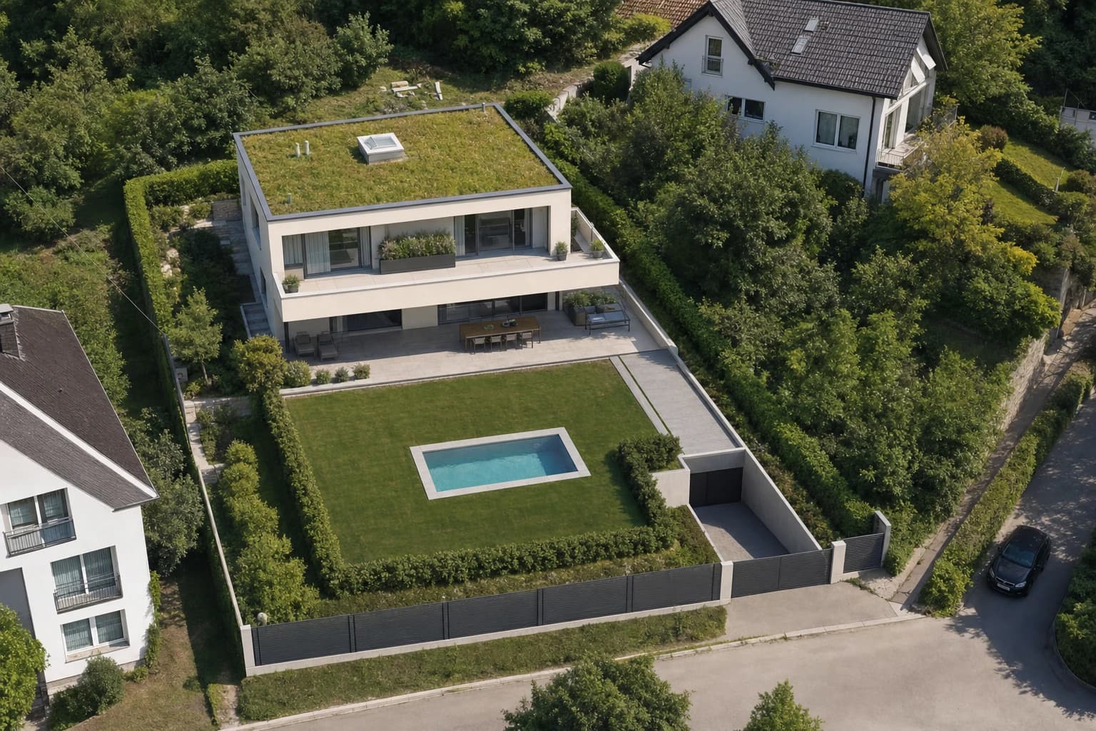 Grundstück Villa Klesheimstraße 6 Baden – Hangparzelle mit Pool